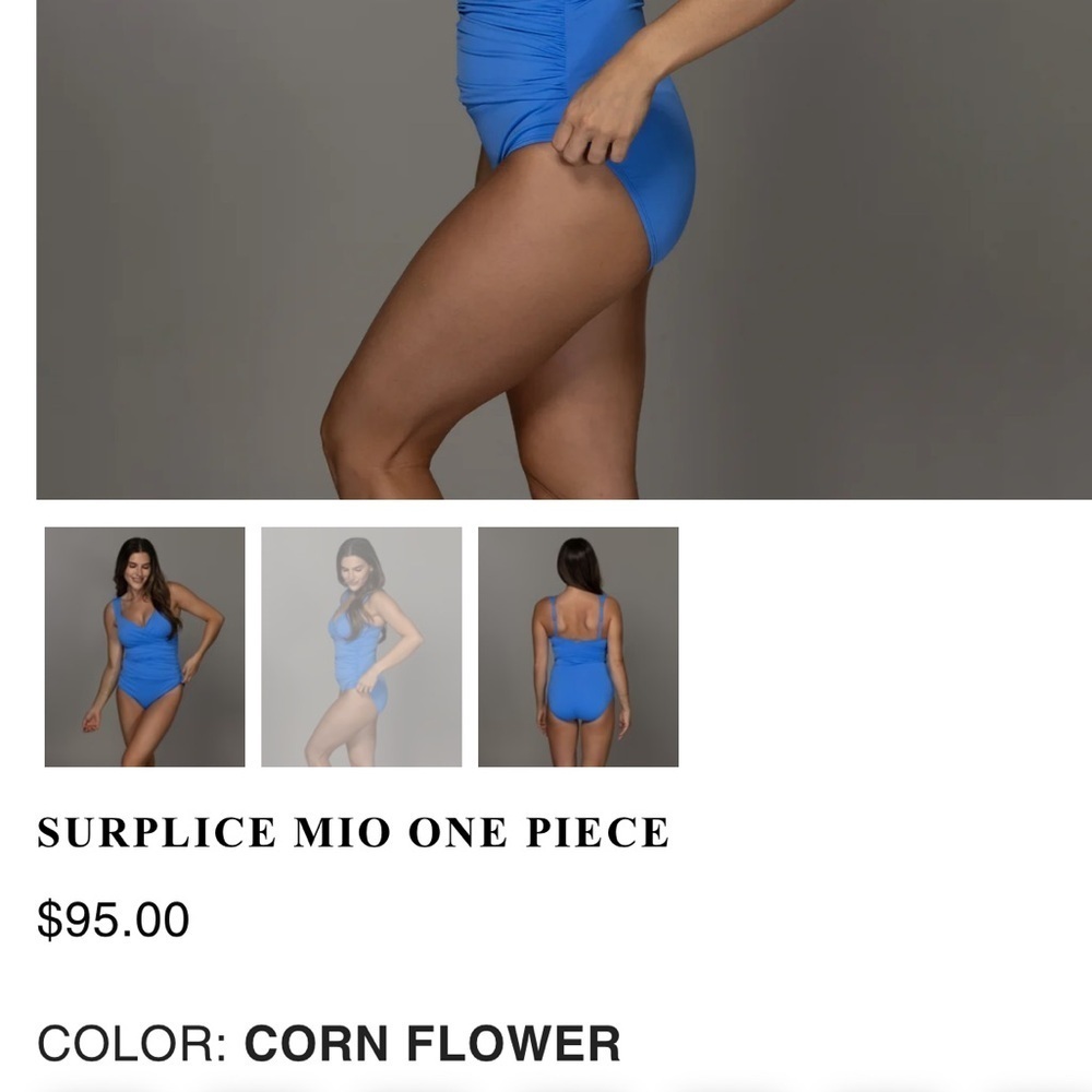 Jantzen High Neck One Piece Swimsuit Blue Size: XL Retail: 95$